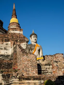 Southeast Asia; Thailand; Ayutthaya; Ayutthaya Wat Yai Chai Mongkol Buddha Statue