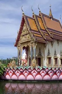 Koh Samui Prints: Southeast Thailand, Island of Ko Samui (aka Koh Samui). Wat Plai Laem aka Plai Laem Temple