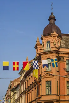 Sweden Prints: Southern Sweden, Karlskrona, street view of Ronneygatan street