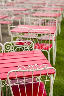 Southern Sweden, Ystad, cafe tables