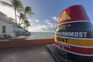 Southernmost marker in Key West, Florida, USA