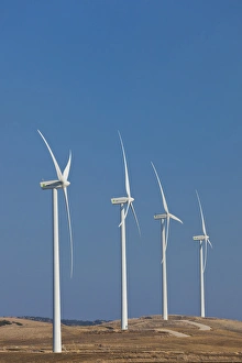 Images Dated 31st October 2011: Spain, Andalucia Region, Cadiz Province, Vejer de la Frontera area, modern windmills