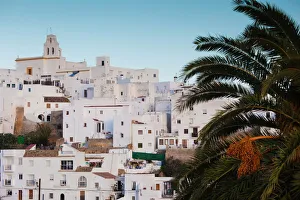 Elevated View Prints: Spain, Andalucia Region, Cadiz Province, Vejer de la Frontera, elevated town view