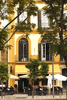 Images Dated 2nd November 2011: Spain, Andalucia Region, Malaga Province, Malaga, Plaza de la Merced, outdoor cafes