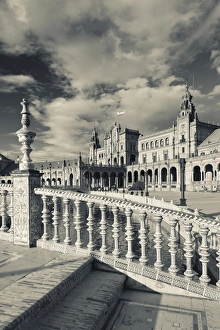 Spain, Andalucia Region, Seville Province, Seville, buildings of the Plaza Espana