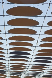 Spain, Aragon Region, Zaragoza Province, Zaragoza, Zaragoza Expo Site, awning of dots