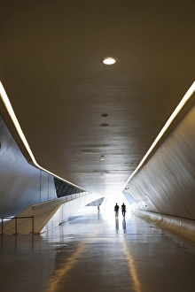 Images Dated 14th October 2011: Spain, Aragon Region, Zaragoza Province, Zaragoza, Zaragoza Expo Site, Pavilion Bridge