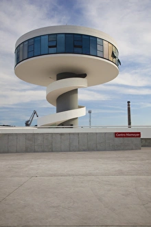Spain, Asturias Region, Asturias Province, Aviles, Centro Niemeyer, arts center designed