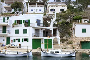 Images Dated 16th April 2017: Spain, Balearic Islands, Mallorca, Santanyi, Cala Figuera. Small colorful fishing harbor