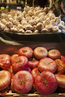 Spain, Basque Country Region, Vizcaya Province, Bilbao, Old Town, Ribera Market, produce