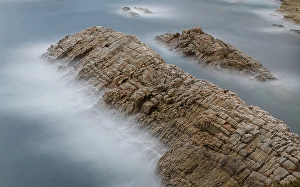 Formation Prints: Spain, Cabo Blanco. Ocean rock formations
