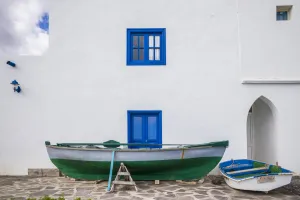 Images Dated 11th November 2019: Spain, Canary Islands, Fuerteventura Island, Pozo Negro, fishing boats