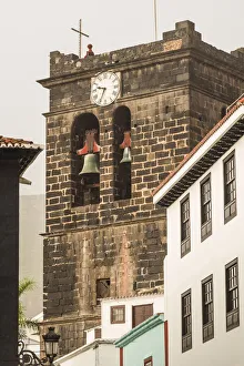 Prints of Spain, Canary Islands, La Palma Island, Santa Cruz de la Palma, Plaza Espana, Iglesia del Salvador church, exterior Images Dated 2019 November: Spain, Canary Islands, La Palma Island, Santa Cruz de la Palma, Plaza Espana