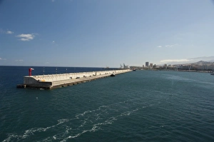 Spain, Canary Islands, Tenerife. Muelle Sur port area