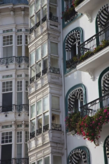 Images Dated 20th October 2011: Spain, Cantabria Region, Cantabria Province, Castro-Urdiales, harborfront buildings