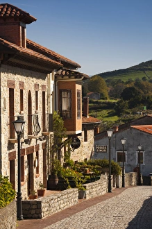 Images Dated 21st October 2011: Spain, Cantabria Region, Cantabria Province, Santillana del Mar, detail of midieval