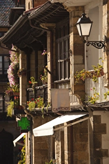 Images Dated 21st October 2011: Spain, Cantabria Region, Cantabria Province, Comillas, old town building details