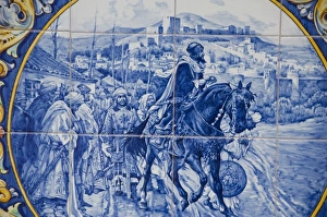 Toledo Prints: Spain, Castilla-La Mancha, Toledo. Detail of tile wall