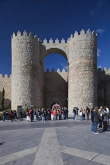 Spain, Castilla y Leon Region, Avila Province, Avila, Plaza de Santa Teresa and Puerta