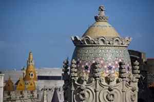 Images Dated 30th May 2008: Spain, Catalonia, Barcelona. Barcelona roof top views from Casa Batllo