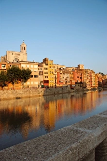 Girona Prints: Spain. Catalonia. Gerona. Houses on the Onyar River