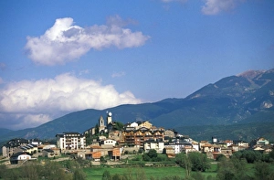 Sky Line Prints: Spain, Catalunya, Bellver de Cerdanya. Village by Andorian border