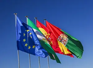Granada Prints: Spain EC Portugal Andalusia Flags Symbols Granada Andalusia Spain