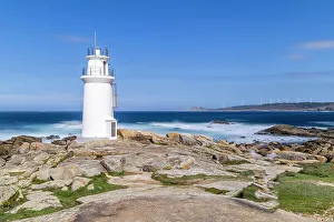 Lookout Prints: Spain, Galicia. Muxia seashore and lighthouse