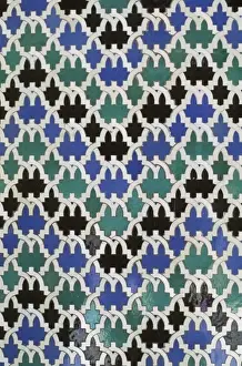 Moor Prints: Spain, Grenada, Alhambra, legendary Moorish Palace, interior details