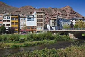Spain, La Rioja Region, La Rioja Province, Najera, town view