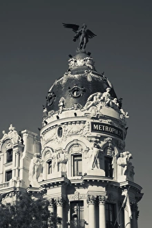 Hispanic Prints: Spain, Madrid, Centro Area, Metropolitan Building, daytime