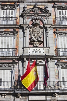 Images Dated 6th November 2011: Spain, Madrid, Centro Area, Plaza Mayor, building detail