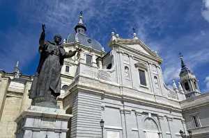 Images Dated 22nd May 2008: Spain, Madrid. Neo-Gothic Cathedral Almudena (aka Cathedral de la Almudena). Statue