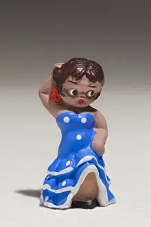 Hispanic Prints: Spain, Madrid, souvenir miniature figurines of Spanish dancers