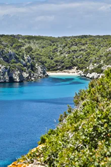 Balearic Island Prints: Spain, Menorca. Cliffside view