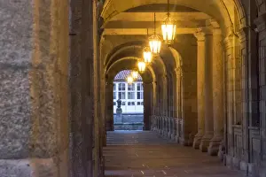 Images Dated 4th July 2015: Spain, Santiago. Archways and door arches near the main square of Cathedral Santiago