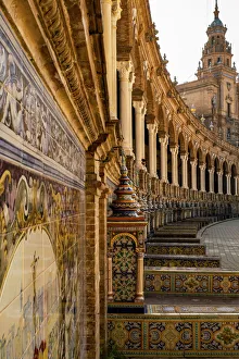 Prints of Spain, Seville. Plaza de Espana Images Dated 2019 January: Spain, Seville. Plaza de Espana