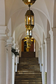 Region Prints: Spanish architectural details, long corridor, Manila, Philippines