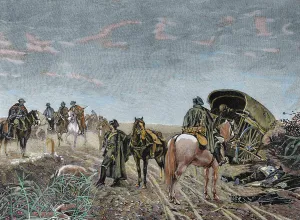 Spanish Restoration era (1875-1885). Reign of Alfonso XII. Civil guards patrol Spanish Restoration era (1875-1885). Reign of Alfonso XII. Civil guards patrol
