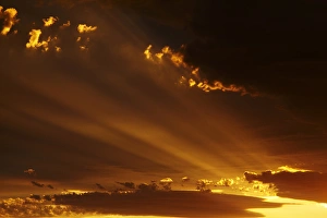 Images Dated 4th January 2012: Spectacular sunset over Mossburn, Southland, South Island, New Zealand