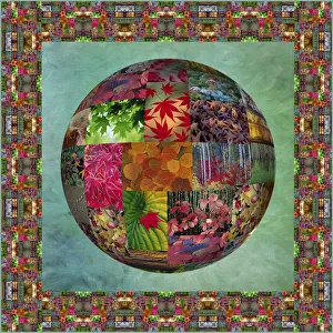 Sphere with fall foliage