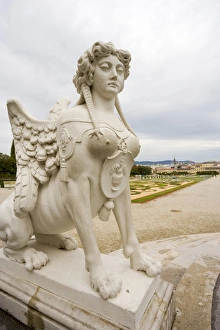 Sphinx statue at the Belvedere Palace grounds, Vienna, Austria