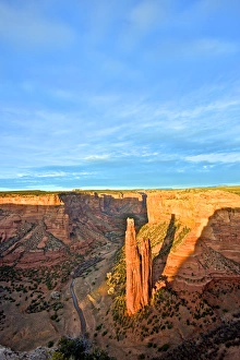 Spider Rock in Canyon de Chelly, Arizona, soars 600 feet into the desert sky