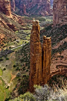 Images Dated 8th April 2017: Spider Rock, Canyon de Chelly, Chinle, Arizona, USA