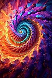 Multicolor Prints: Spiral design. ©Jim Zuckerman / Jaynes Gallery / DanitaDelimont.com (AI)