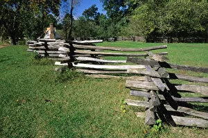 Split rail fence at Colonial Williamsburg in Virginia