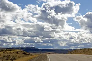 Roadway Prints: Spring clouds over U. S. 95 north of Jordan Valley, Oregon
