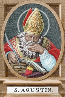 Beard Prints: St. Augustine (354-430). African bishop, doctor and father of the church