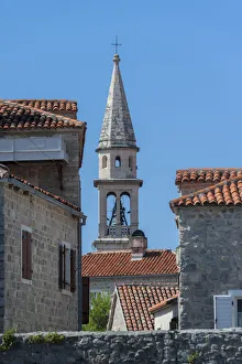 Rooftop Prints: St. Johns Church, Old Town, Budva, Montenegro, Europe