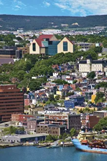 Images Dated 26th June 2009: St. Johns, Newfoundland, Canada, the traditional Jelly Bean houses are dominated